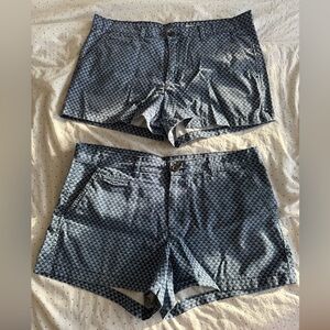 Gap Blue Pattern Cotton Shorts Size 10 and 12